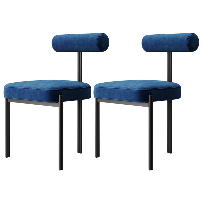 Glam – chaise de salle à manger en velours, mobilier d'appoint à dossier ouvert, finition mate pour l'intérieur