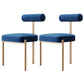 Glam – chaise de salle à manger en velours, mobilier d'appoint à dossier ouvert, finition mate pour l'intérieur