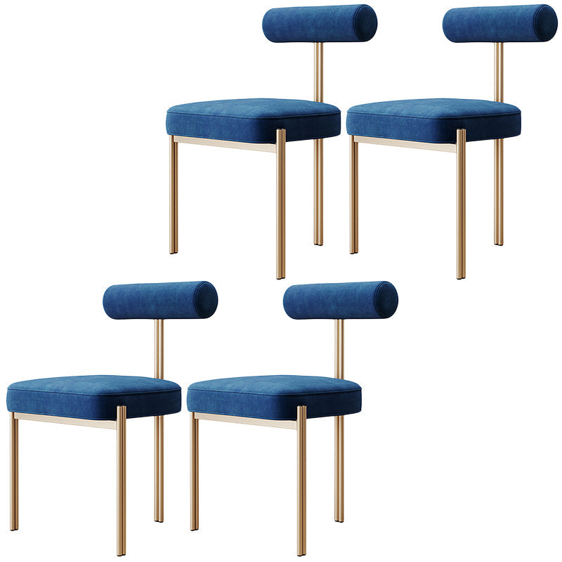 Glam – chaise de salle à manger en velours, mobilier d'appoint à dossier ouvert, finition mate pour l'intérieur
