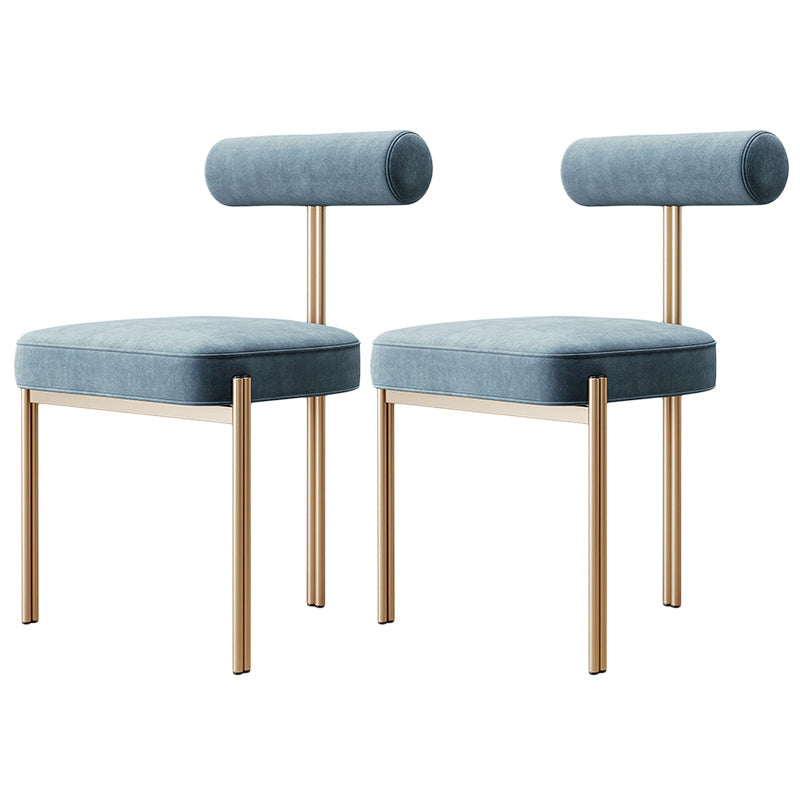 Glam – chaise de salle à manger en velours, mobilier d'appoint à dossier ouvert, finition mate pour l'intérieur