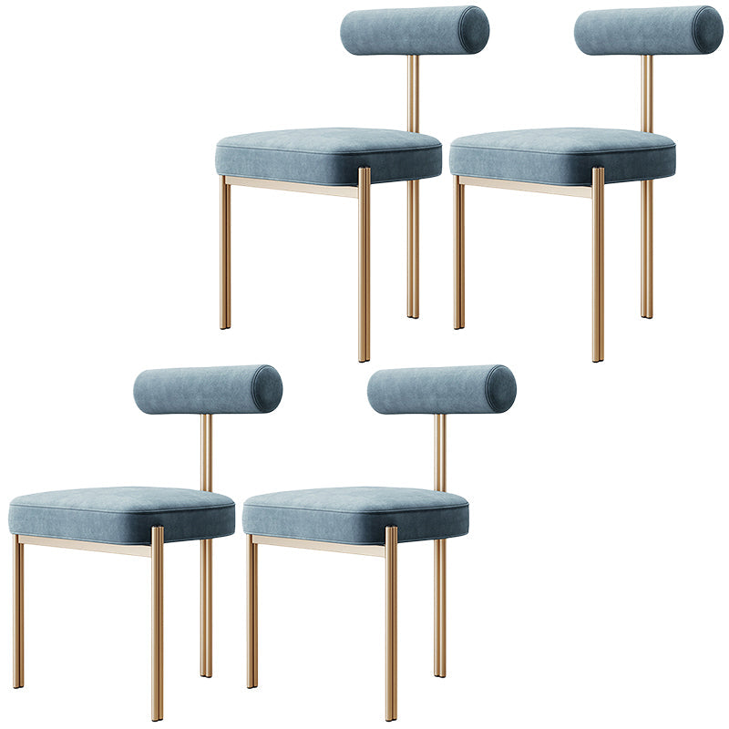 Glam – chaise de salle à manger en velours, mobilier d'appoint à dossier ouvert, finition mate pour l'intérieur