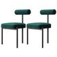 Glam – chaise de salle à manger en velours, mobilier d'appoint à dossier ouvert, finition mate pour l'intérieur