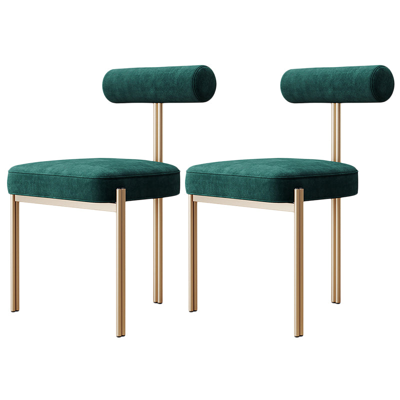 Glam – chaise de salle à manger en velours, mobilier d'appoint à dossier ouvert, finition mate pour l'intérieur