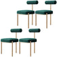 Glam – chaise de salle à manger en velours, mobilier d'appoint à dossier ouvert, finition mate pour l'intérieur