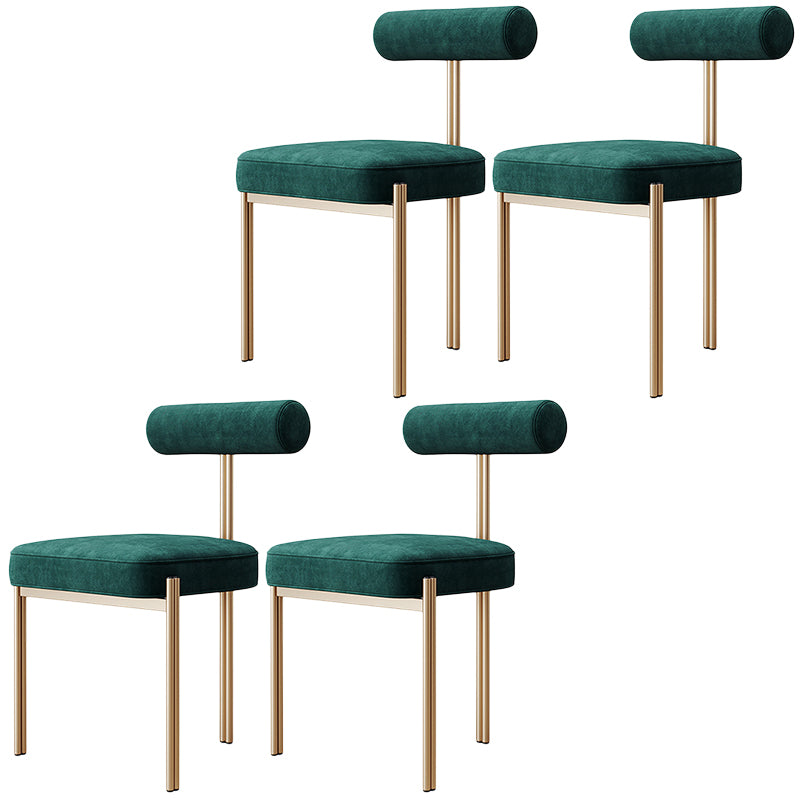 Glam – chaise de salle à manger en velours, mobilier d'appoint à dossier ouvert, finition mate pour l'intérieur