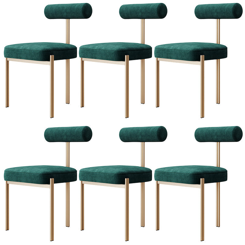 Glam – chaise de salle à manger en velours, mobilier d'appoint à dossier ouvert, finition mate pour l'intérieur