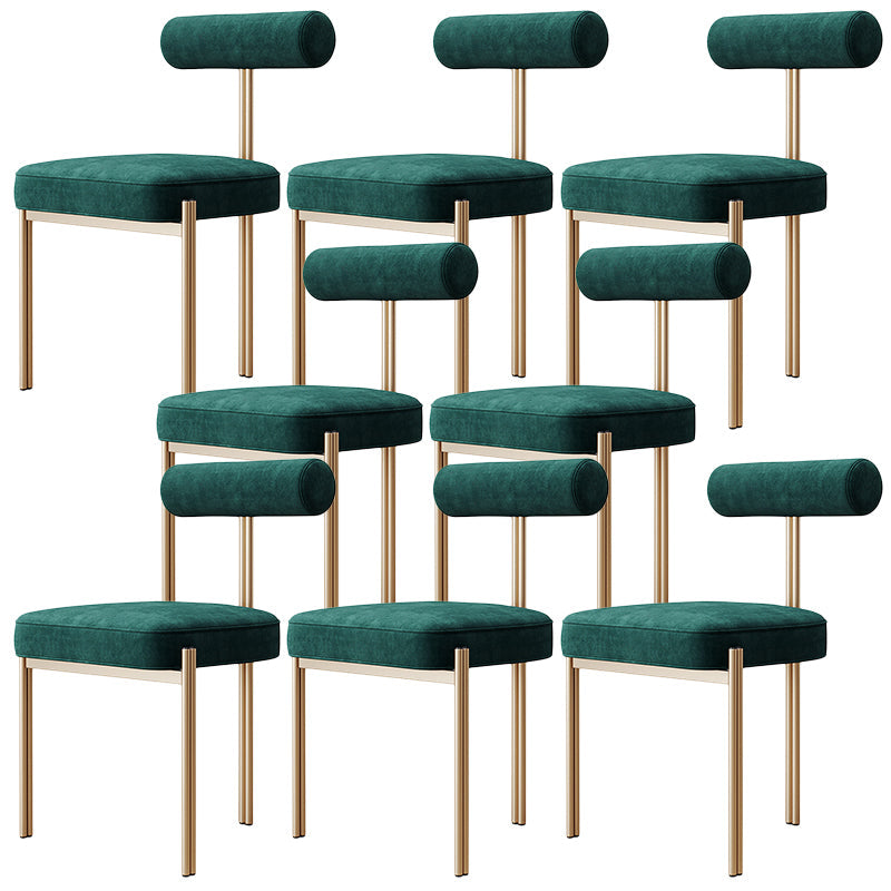 Glam – chaise de salle à manger en velours, mobilier d'appoint à dossier ouvert, finition mate pour l'intérieur