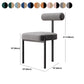 Glam – chaise de salle à manger en velours, mobilier d'appoint à dossier ouvert, finition mate pour l'intérieur