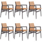 Contemporary Dining Arm Chair Solid Wood Dining Chair for Home Orange 6 Piece Set Clearhalo 'Dining Chairs' 'Dining Tables & Seating' 'dining_chair' 'furn' 'furn_dining_chair' 'Furniture' 'Kitchen & Dining Furniture' 5408863