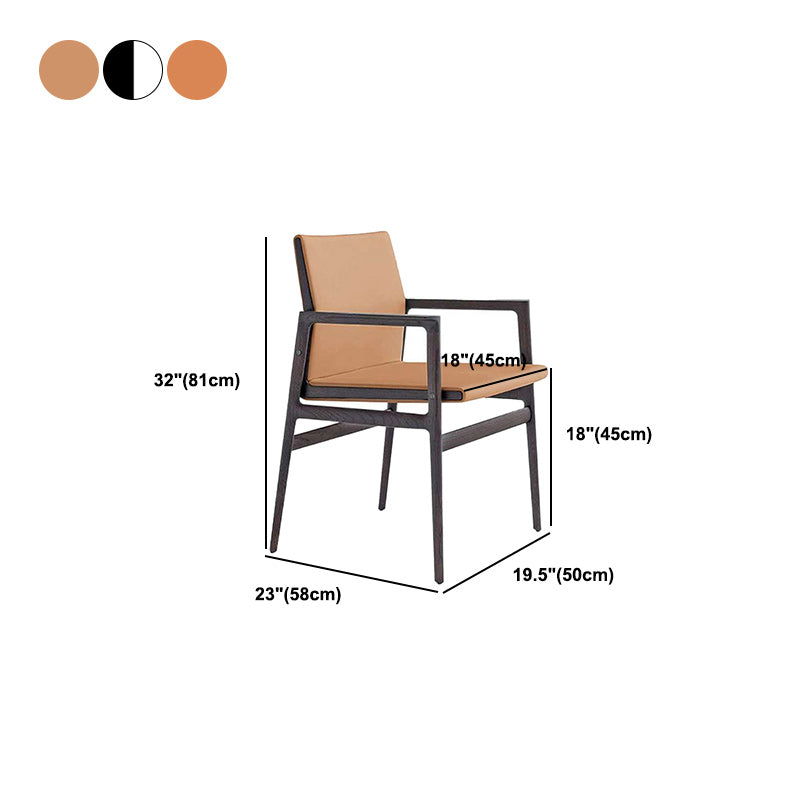 Contemporary Dining Arm Chair Solid Wood Dining Chair for Home Clearhalo 'Dining Chairs' 'Dining Tables & Seating' 'dining_chair' 'furn' 'furn_dining_chair' 'Furniture' 'Kitchen & Dining Furniture' 5408864