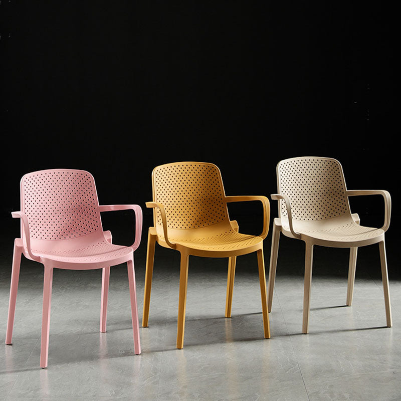 Contemporary Plastic Chair Parsons Chair in Matte Finish for Home Clearhalo 'Dining Chairs' 'Dining Tables & Seating' 'dining_chair' 'furn' 'furn_dining_chair' 'Furniture' 'Kitchen & Dining Furniture' 5408865