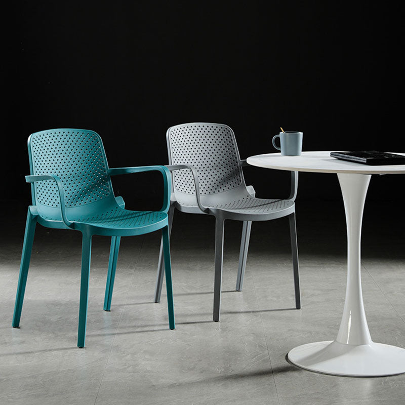 Contemporary Plastic Chair Parsons Chair in Matte Finish for Home Clearhalo 'Dining Chairs' 'Dining Tables & Seating' 'dining_chair' 'furn' 'furn_dining_chair' 'Furniture' 'Kitchen & Dining Furniture' 5408867