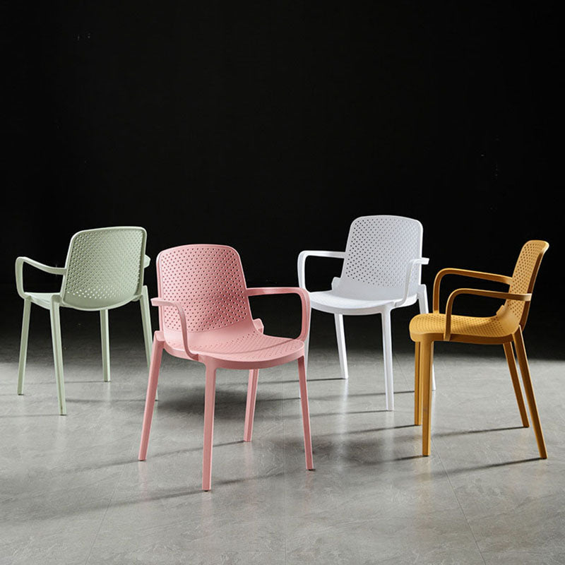 Contemporary Plastic Chair Parsons Chair in Matte Finish for Home Clearhalo 'Dining Chairs' 'Dining Tables & Seating' 'dining_chair' 'furn' 'furn_dining_chair' 'Furniture' 'Kitchen & Dining Furniture' 5408871