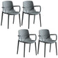 Contemporary Plastic Chair Parsons Chair in Matte Finish for Home Grey 4 Piece Set Clearhalo 'Dining Chairs' 'Dining Tables & Seating' 'dining_chair' 'furn' 'furn_dining_chair' 'Furniture' 'Kitchen & Dining Furniture' 5408875