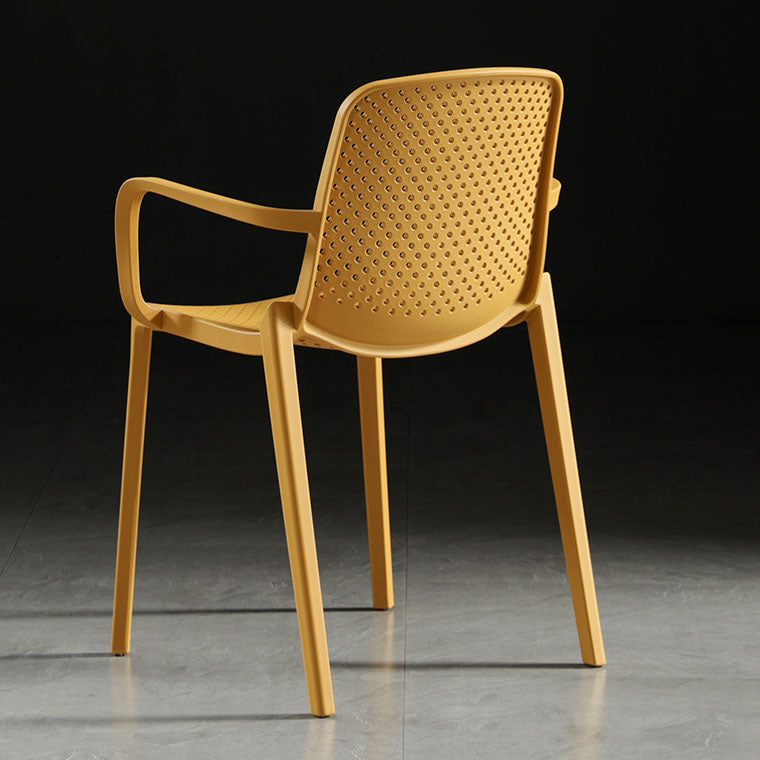 Contemporary Plastic Chair Parsons Chair in Matte Finish for Home Clearhalo 'Dining Chairs' 'Dining Tables & Seating' 'dining_chair' 'furn' 'furn_dining_chair' 'Furniture' 'Kitchen & Dining Furniture' 5408884