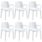 Contemporary Plastic Chair Parsons Chair in Matte Finish for Home White 6 Piece Set Clearhalo 'Dining Chairs' 'Dining Tables & Seating' 'dining_chair' 'furn' 'furn_dining_chair' 'Furniture' 'Kitchen & Dining Furniture' 5408885