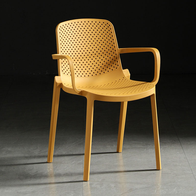 Contemporary Plastic Chair Parsons Chair in Matte Finish for Home Clearhalo 'Dining Chairs' 'Dining Tables & Seating' 'dining_chair' 'furn' 'furn_dining_chair' 'Furniture' 'Kitchen & Dining Furniture' 5408886