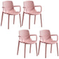 Contemporary Plastic Chair Parsons Chair in Matte Finish for Home Pink 4 Piece Set Clearhalo 'Dining Chairs' 'Dining Tables & Seating' 'dining_chair' 'furn' 'furn_dining_chair' 'Furniture' 'Kitchen & Dining Furniture' 5408891