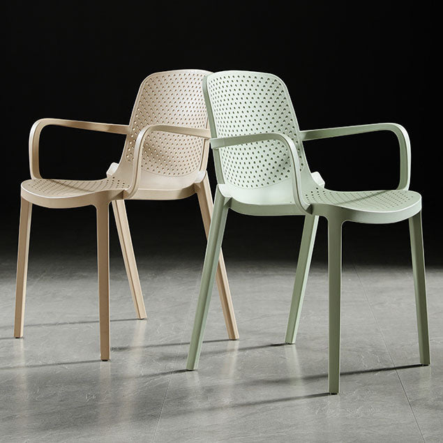 Contemporary Plastic Chair Parsons Chair in Matte Finish for Home Clearhalo 'Dining Chairs' 'Dining Tables & Seating' 'dining_chair' 'furn' 'furn_dining_chair' 'Furniture' 'Kitchen & Dining Furniture' 5408893