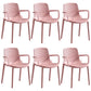 Contemporary Plastic Chair Parsons Chair in Matte Finish for Home Pink 6 Piece Set Clearhalo 'Dining Chairs' 'Dining Tables & Seating' 'dining_chair' 'furn' 'furn_dining_chair' 'Furniture' 'Kitchen & Dining Furniture' 5408894