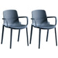 Contemporary Plastic Chair Parsons Chair in Matte Finish for Home Blue 2 Piece Set Clearhalo 'Dining Chairs' 'Dining Tables & Seating' 'dining_chair' 'furn' 'furn_dining_chair' 'Furniture' 'Kitchen & Dining Furniture' 5408904