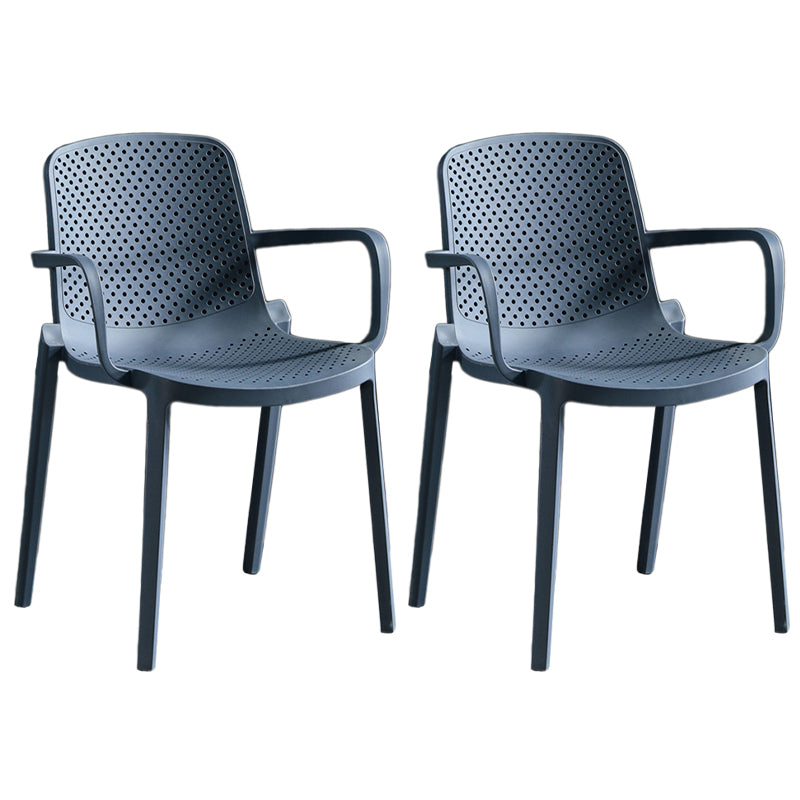 Contemporary Plastic Chair Parsons Chair in Matte Finish for Home Blue 2 Piece Set Clearhalo 'Dining Chairs' 'Dining Tables & Seating' 'dining_chair' 'furn' 'furn_dining_chair' 'Furniture' 'Kitchen & Dining Furniture' 5408904