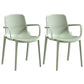 Contemporary Plastic Chair Parsons Chair in Matte Finish for Home Green 2 Piece Set Clearhalo 'Dining Chairs' 'Dining Tables & Seating' 'dining_chair' 'furn' 'furn_dining_chair' 'Furniture' 'Kitchen & Dining Furniture' 5408908