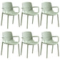 Contemporary Plastic Chair Parsons Chair in Matte Finish for Home Green 6 Piece Set Clearhalo 'Dining Chairs' 'Dining Tables & Seating' 'dining_chair' 'furn' 'furn_dining_chair' 'Furniture' 'Kitchen & Dining Furniture' 5408910