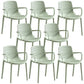 Contemporary Plastic Chair Parsons Chair in Matte Finish for Home Green 8 Piece Set Clearhalo 'Dining Chairs' 'Dining Tables & Seating' 'dining_chair' 'furn' 'furn_dining_chair' 'Furniture' 'Kitchen & Dining Furniture' 5408911