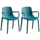 Contemporary Plastic Chair Parsons Chair in Matte Finish for Home Aqua 2 Piece Set Clearhalo 'Dining Chairs' 'Dining Tables & Seating' 'dining_chair' 'furn' 'furn_dining_chair' 'Furniture' 'Kitchen & Dining Furniture' 5408912