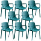 Contemporary Plastic Chair Parsons Chair in Matte Finish for Home Aqua 8 Piece Set Clearhalo 'Dining Chairs' 'Dining Tables & Seating' 'dining_chair' 'furn' 'furn_dining_chair' 'Furniture' 'Kitchen & Dining Furniture' 5408915