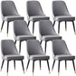 Glam Faux Leather Dining Chair Parsons Chair with Steel Legs in Matte Finish for Home