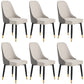Glam Faux Leather Dining Chair Parsons Chair with Steel Legs in Matte Finish for Home