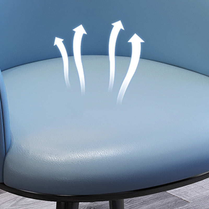 Eigentijdse eetkamerstoel lederen eetkamerstoel met zwarte benen