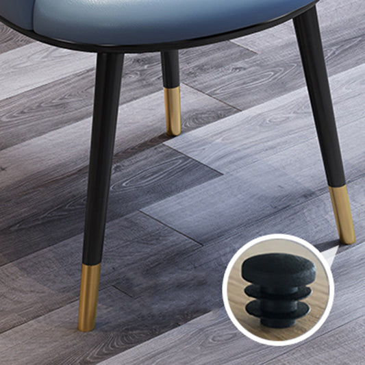 Chaise de salle à manger contemporaine chaise de salle à manger en cuir avec des jambes noires