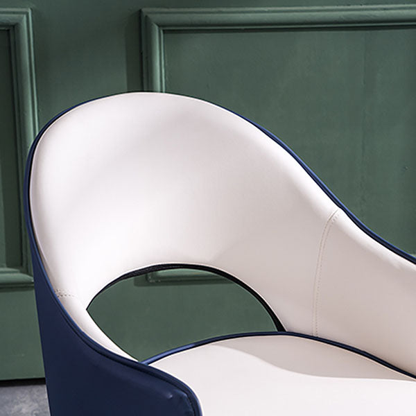 Glam PU Leather Dining Chairs Open Back Dining Side Furniture in Matte Finish Clearhalo 'Dining Chairs' 'Dining Tables & Seating' 'dining_chair' 'furn' 'furn_dining_chair' 'Furniture' 'Kitchen & Dining Furniture' 5409092