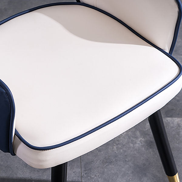 Glam PU Leather Dining Chairs Open Back Dining Side Furniture in Matte Finish Clearhalo 'Dining Chairs' 'Dining Tables & Seating' 'dining_chair' 'furn' 'furn_dining_chair' 'Furniture' 'Kitchen & Dining Furniture' 5409094