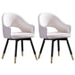 Glam PU Leather Dining Chairs Open Back Dining Side Furniture in Matte Finish White 2 Piece Set Clearhalo 'Dining Chairs' 'Dining Tables & Seating' 'dining_chair' 'furn' 'furn_dining_chair' 'Furniture' 'Kitchen & Dining Furniture' 5409099