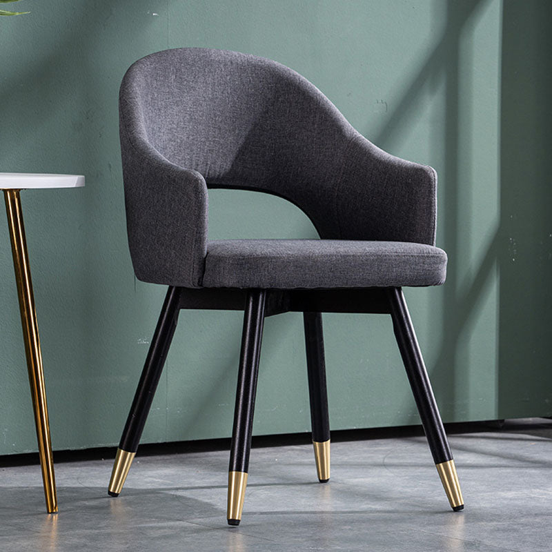 Glam PU Leather Dining Chairs Open Back Dining Side Furniture in Matte Finish Clearhalo 'Dining Chairs' 'Dining Tables & Seating' 'dining_chair' 'furn' 'furn_dining_chair' 'Furniture' 'Kitchen & Dining Furniture' 5409107