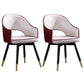 Glam PU Leather Dining Chairs Open Back Dining Side Furniture in Matte Finish Red-White 2 Piece Set Clearhalo 'Dining Chairs' 'Dining Tables & Seating' 'dining_chair' 'furn' 'furn_dining_chair' 'Furniture' 'Kitchen & Dining Furniture' 5409113