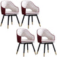 Glam PU Leather Dining Chairs Open Back Dining Side Furniture in Matte Finish Red-White 4 Piece Set Clearhalo 'Dining Chairs' 'Dining Tables & Seating' 'dining_chair' 'furn' 'furn_dining_chair' 'Furniture' 'Kitchen & Dining Furniture' 5409114