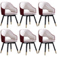 Glam PU Leather Dining Chairs Open Back Dining Side Furniture in Matte Finish Red-White 6 Piece Set Clearhalo 'Dining Chairs' 'Dining Tables & Seating' 'dining_chair' 'furn' 'furn_dining_chair' 'Furniture' 'Kitchen & Dining Furniture' 5409115