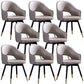 Glam PU Leather Dining Chairs Open Back Dining Side Furniture in Matte Finish Silver Gray 8 Piece Set Clearhalo 'Dining Chairs' 'Dining Tables & Seating' 'dining_chair' 'furn' 'furn_dining_chair' 'Furniture' 'Kitchen & Dining Furniture' 5409120