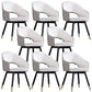 Glam PU Leather Dining Chairs Open Back Dining Side Furniture in Matte Finish Gray-White 8 Piece Set Clearhalo 'Dining Chairs' 'Dining Tables & Seating' 'dining_chair' 'furn' 'furn_dining_chair' 'Furniture' 'Kitchen & Dining Furniture' 5409128