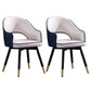 Glam PU Leather Dining Chairs Open Back Dining Side Furniture in Matte Finish Dark Blue-White 2 Piece Set Clearhalo 'Dining Chairs' 'Dining Tables & Seating' 'dining_chair' 'furn' 'furn_dining_chair' 'Furniture' 'Kitchen & Dining Furniture' 5409141