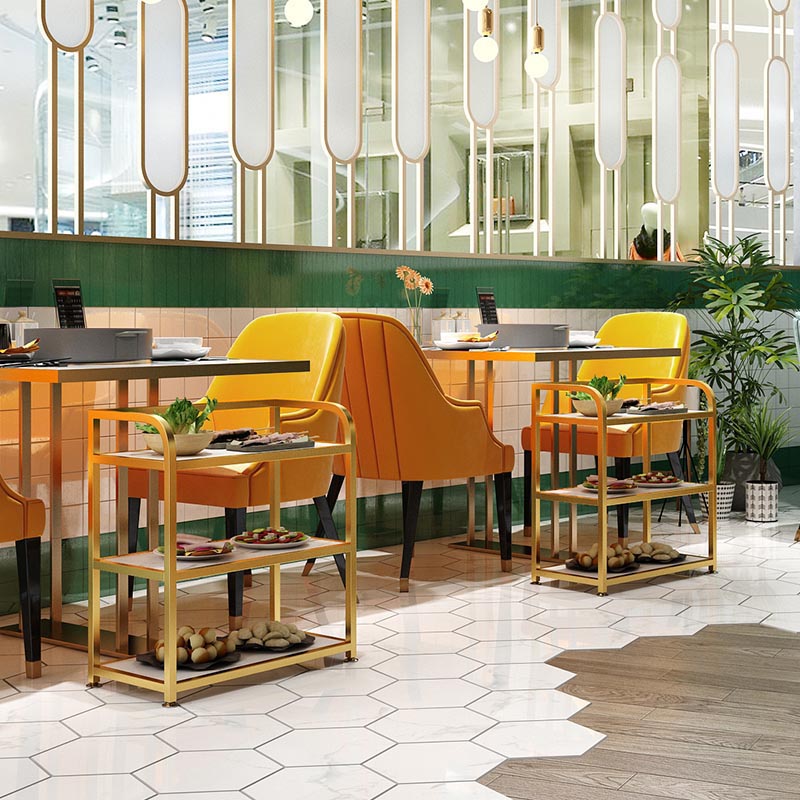 25.59"H Modern Stationary Prep Table Metal Prep Table for Home Use Clearhalo 'furn' 'furn_kitchen_islands_carts' 'Furniture' 'Kitchen & Dining Furniture' 'Kitchen Islands & Carts' 'kitchen_islands_carts' 5409173