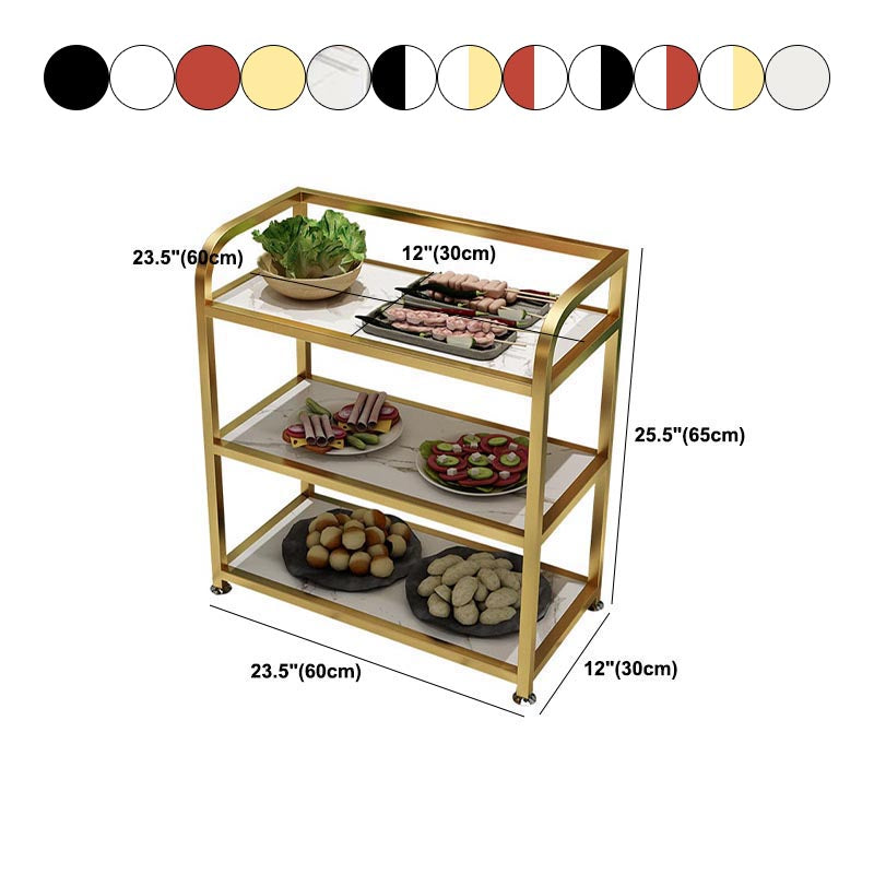 25.59"H Modern Stationary Prep Table Metal Prep Table for Home Use Clearhalo 'furn' 'furn_kitchen_islands_carts' 'Furniture' 'Kitchen & Dining Furniture' 'Kitchen Islands & Carts' 'kitchen_islands_carts' 5409194
