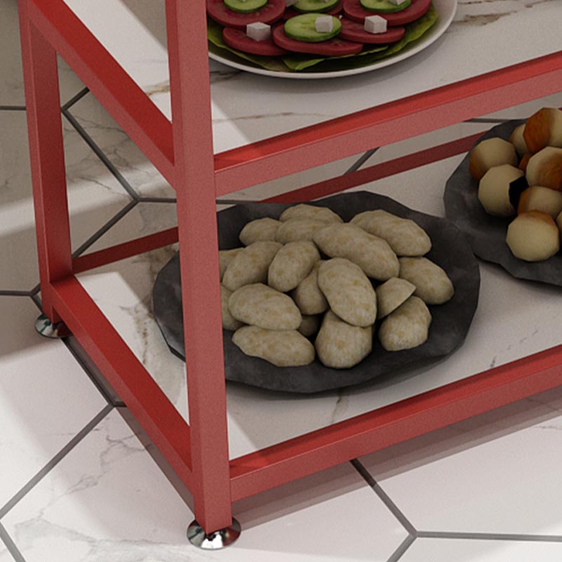 25.59"H Stationary Modern Prep Table Metal Prep Table for Home Use