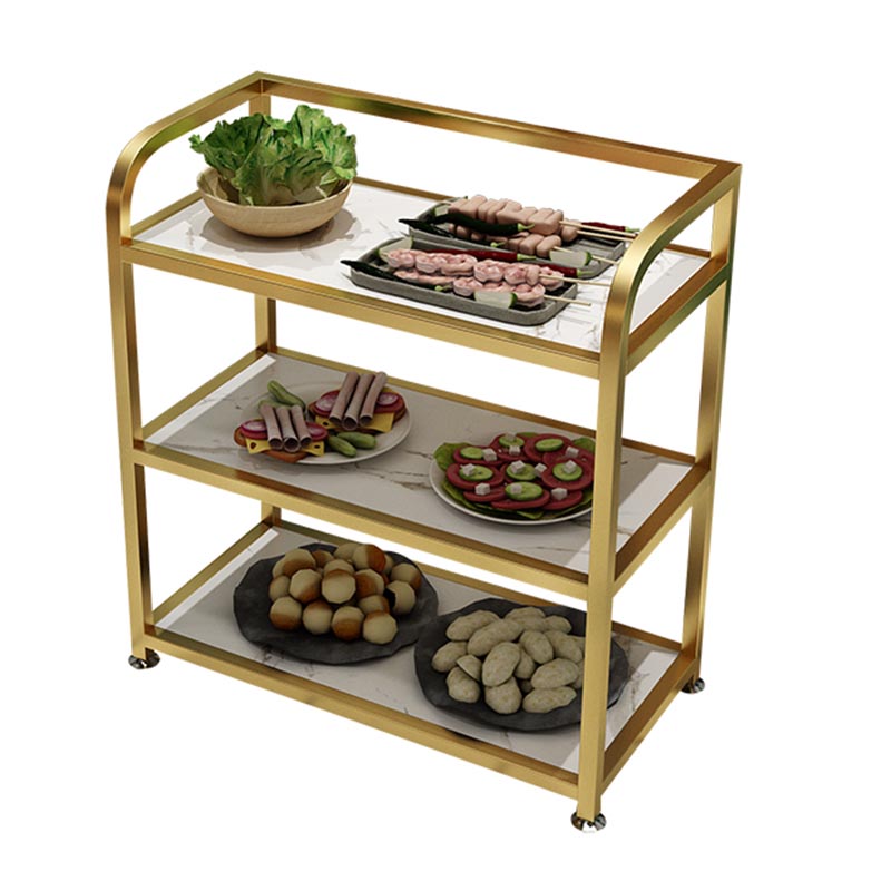 25.59"H Stationary Modern Prep Table Metal Prep Table for Home Use