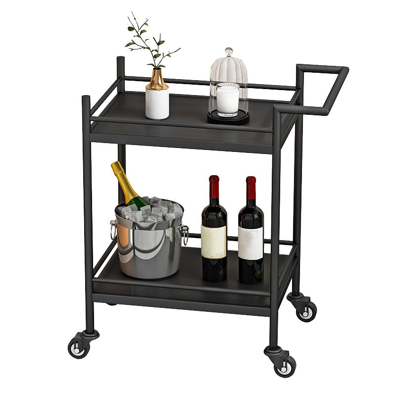 Modern 29.53"H Rolling Prep Table Rectangular Metal Prep Table for Home Use